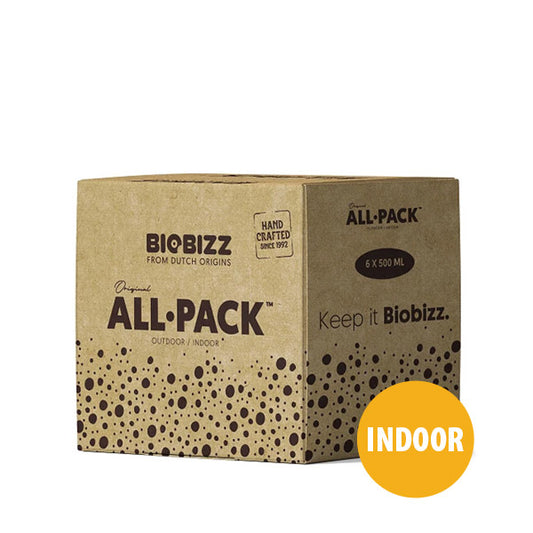 All-Pack Indoor 250 ml | Kit Nutrientes Orgánicos para Indoor | BioBizz