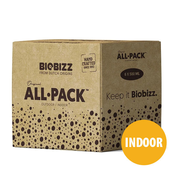 All-Pack Indoor 500 ml | Kit Nutrientes Orgánicos para Indoor | BioBizz