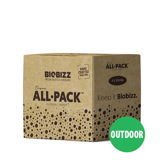 All-Pack Outdoor 250 ml | Kit Nutrientes Orgánicos para Exterior | BioBizz