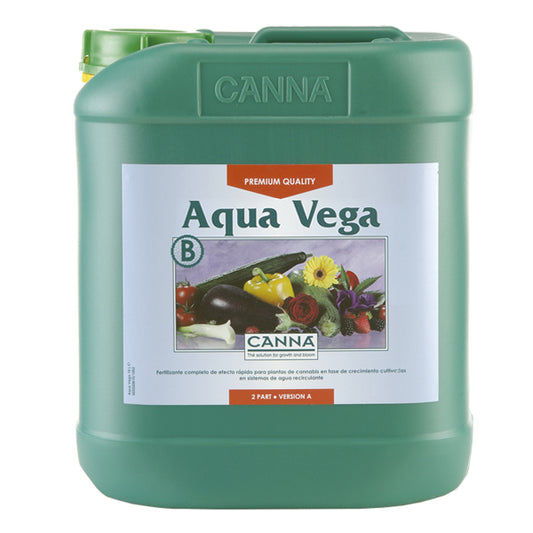 Aqua Vega B 5 lt | Fertilizante Crecimiento Sistemas Recirculantes Gran Formato | Canna