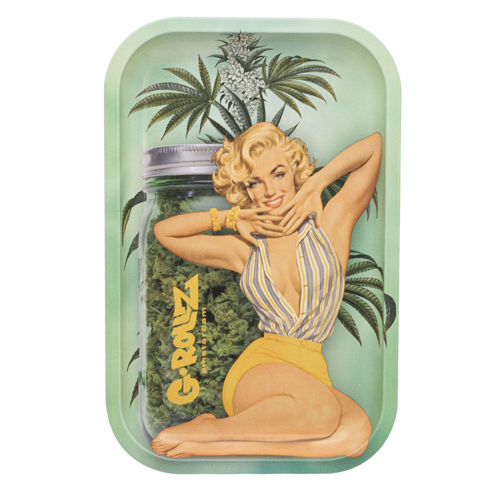 Metal Rolling Tray 27x16 cm. G-Rollz Marilyn # 2