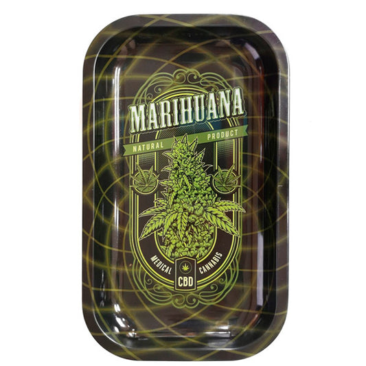 Bandeja Metal 27x16 cm. Marihuana CBD
