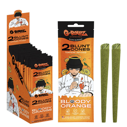 Blunts Cones G-Rollz  Hemp Bloody Orange 12x2 ud.