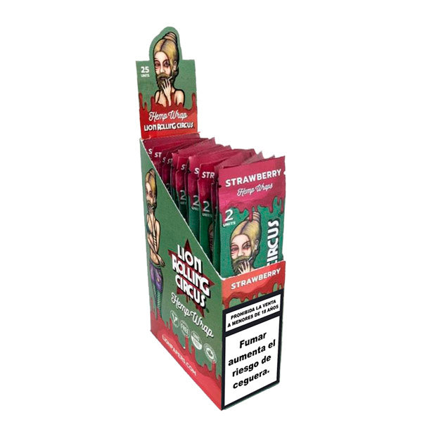 Blunts Rolling Circus Hemp Wraps Straberry  25x2 ud