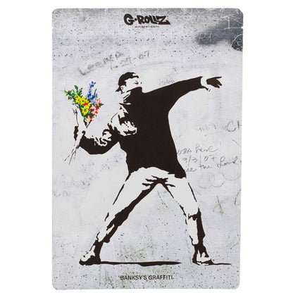 Banksy Flower Thrower Anti-Odor Bag 15x20 cm. Pack of 25 units.