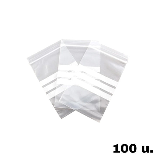 Self-Sealing Plastic Bag 10x15 cm. Pack of 100 units.