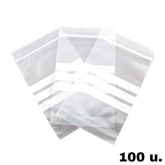 Self-sealing Plastic Bag 20x30 cm. Pack 100 units.