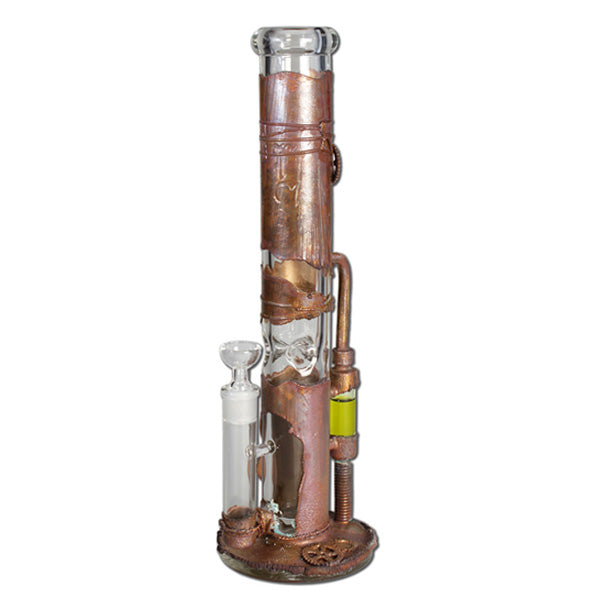 Bong Cristallo Diffusore Archimede Reattore Rame 40 cm.