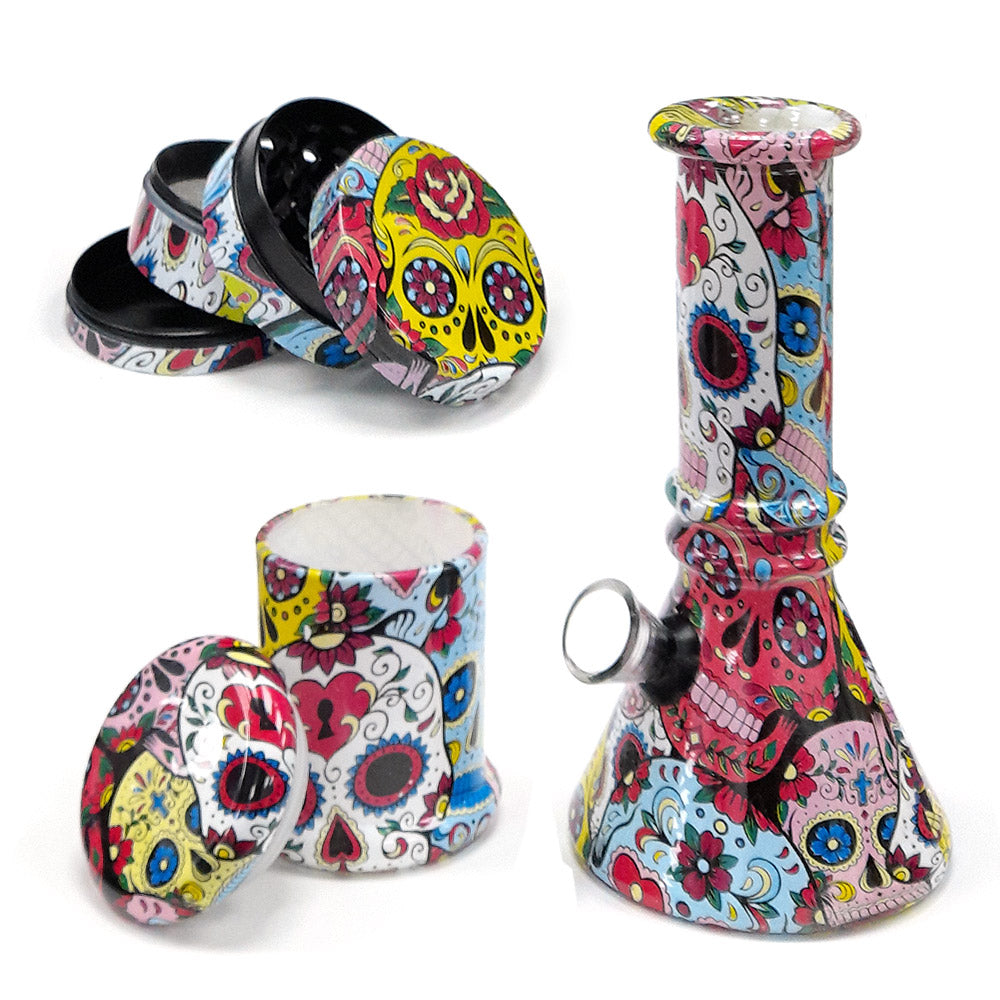 Bong Cristallo Grinder & Box 15 cm.