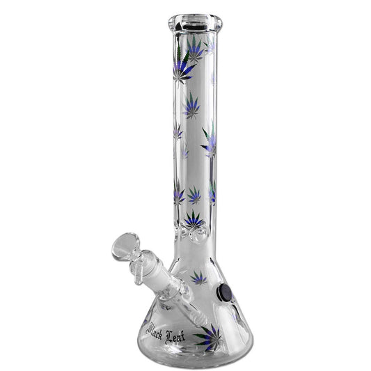 Bong Cristal Ice Blue Leaves 30 cm.