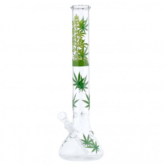 Bong Cristallo Ice Green Leaves 45 cm.