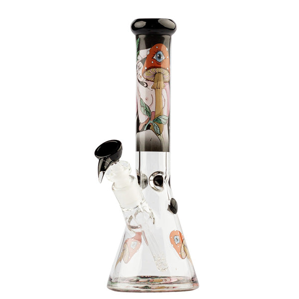 Bong in cristallo Ice Mushrooms Lover 30 cm.