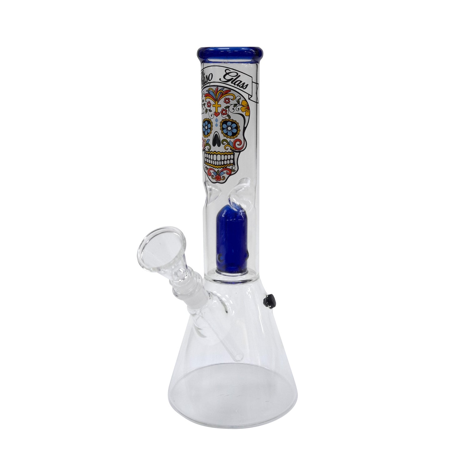 Bong in vetro Ice Percolator Mexican Skull 25 cm.