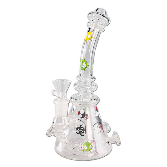Glass Bong Invaders Bubbler 22 cm.