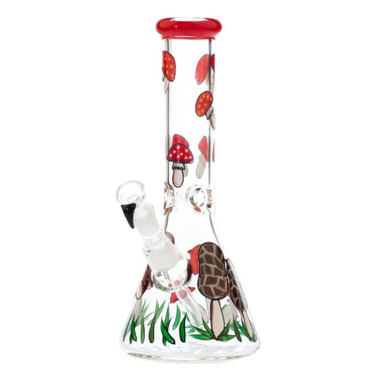 Bong di Cristallo Mushroom Mixed 31 cm. Spessore 7 mm.
