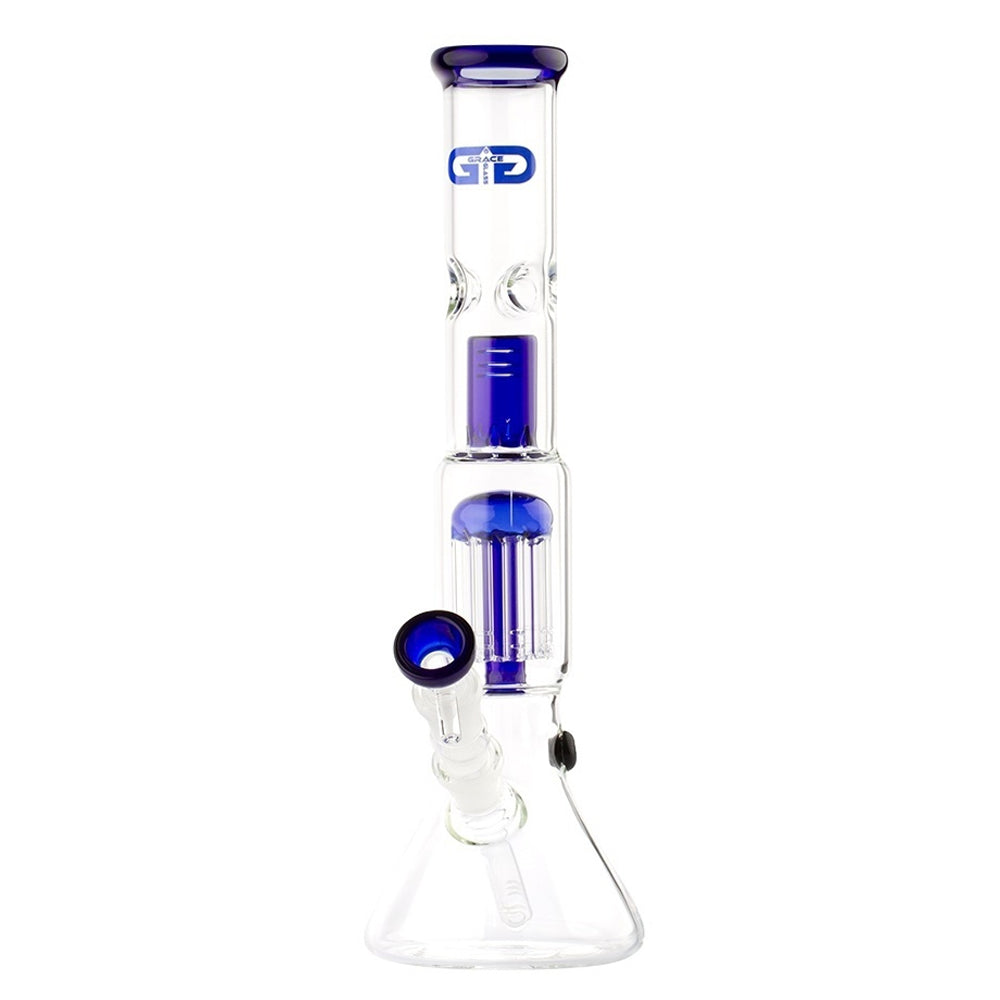 Bong in Vetro Percolator OG Blu 37 cm. Ø45 mm.