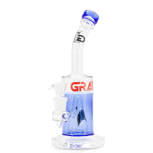 Bong in Vetro con Percolatore Shark Attack Ocean Blue 27 cm.
