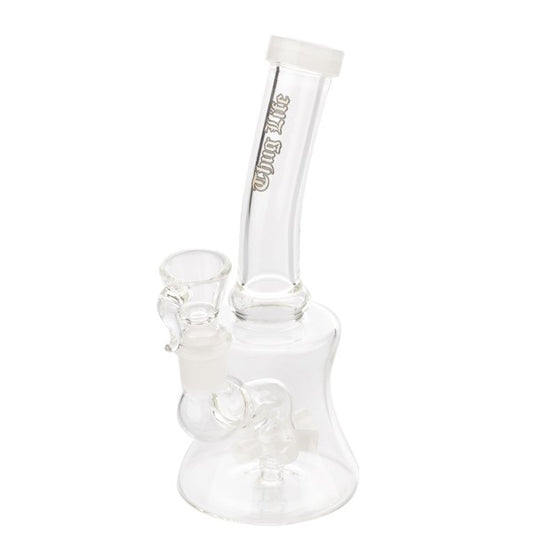 Bong in cristallo percolatore Thug Life 17 cm.
