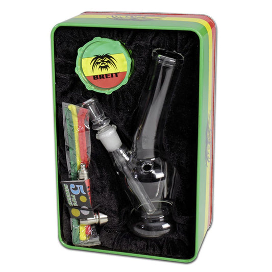 Bong Cristal Set Grinder & Limpiador de Pipa 18 cm. mod. 2
