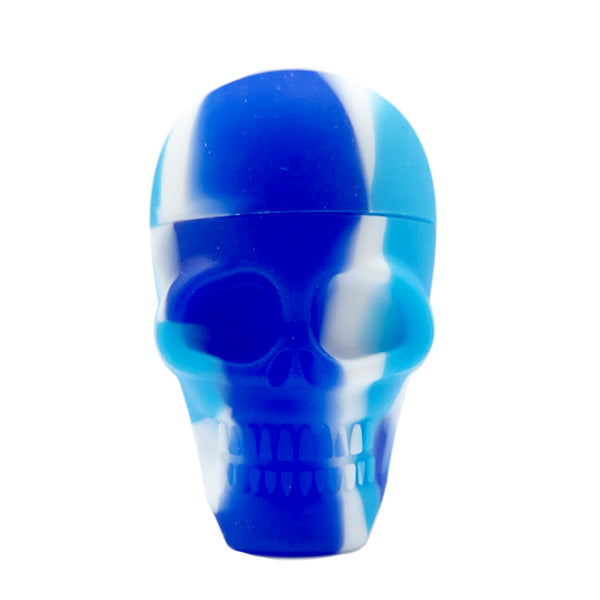 Silicone Jar 25 ml. Blue Skull 35x55 mm. Pack 10 units.