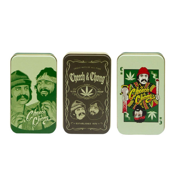 Scatola di metallo 11.5x6.5x2 cm. Cheech & Chong x Confezione da 3 pz.