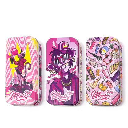 Caja Metal 11.5x6x2 cm. Monkey King Pink Pack 3 ud.