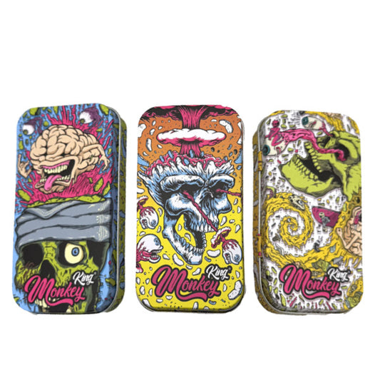 Caja Metal 11.5x6x2 cm. Monkey King Skulls Pack 3 ud.