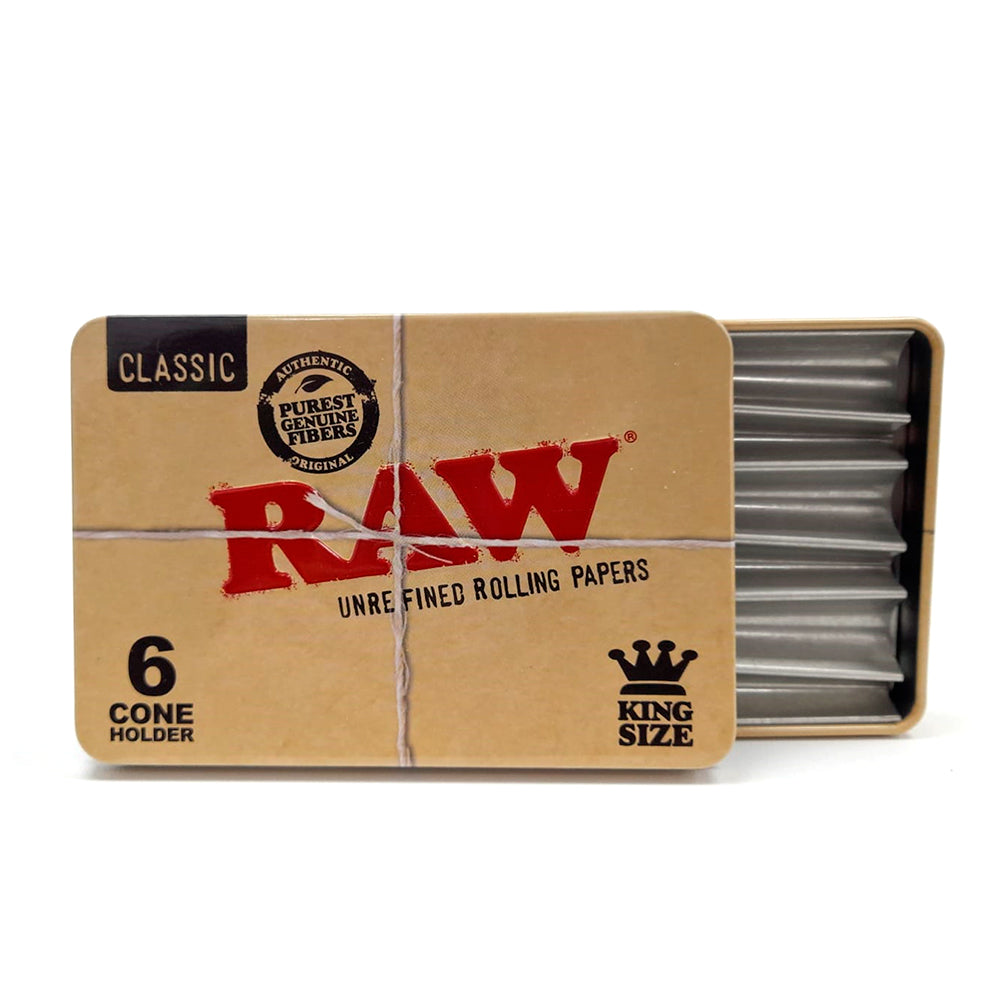 Metal Box Raw Rolling Paper Cone Holder