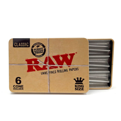 Metal Box Raw Rolling Paper Cone Holder