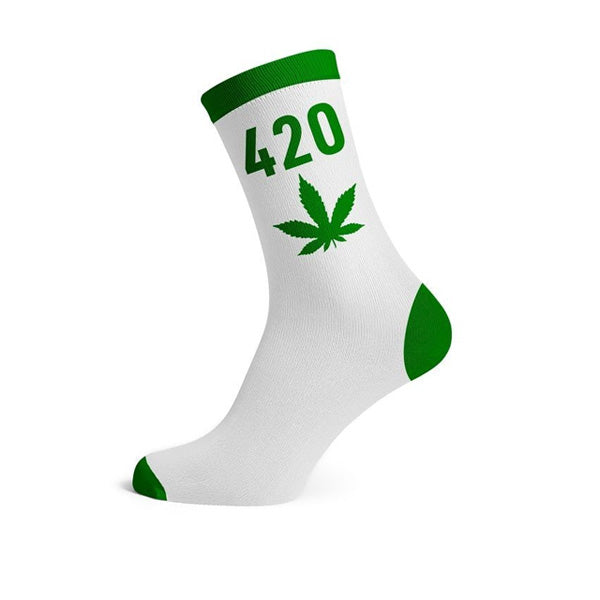 Calzini Uomo 420 White Cannabis