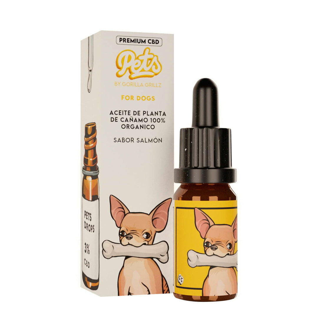 Olio CBD Gorilla Grillz Pets Cani Salmone 3% - 10 ml.