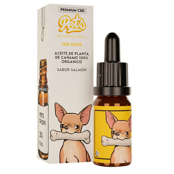 Olio di CBD Gorilla Grillz Pets Cani Salmone 3% - 30 ml.