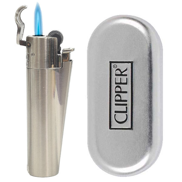 Clipper   Metal Jet Flame Silver Mate 1 ud.