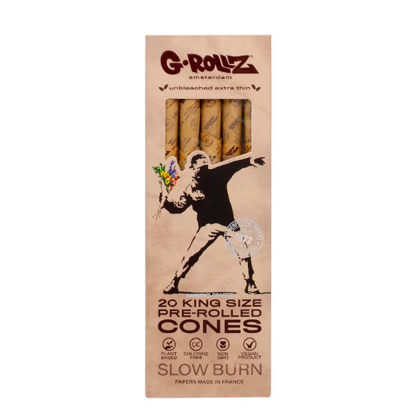 Cones G-Rollz K.S. 20 ud. Banksy Flower Thrower Unbleached
