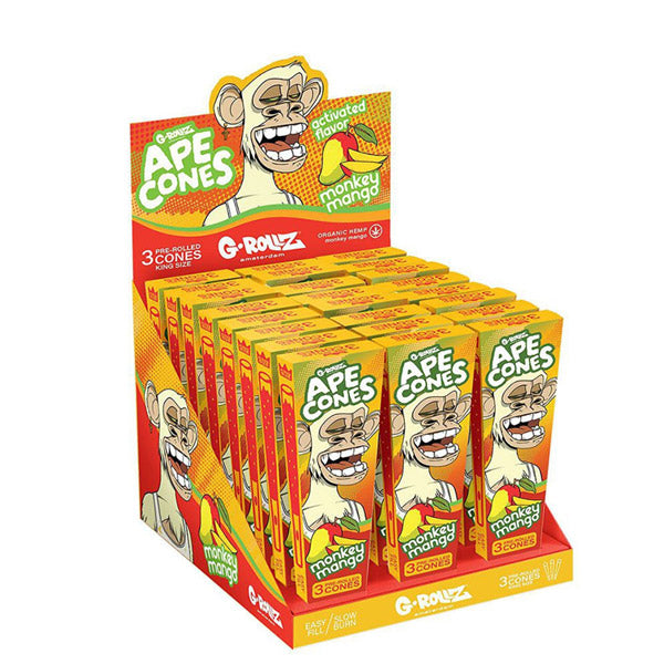 Cones G-Rollz K.S. 3 ud. x 24 Blisters Ape Cones Mango