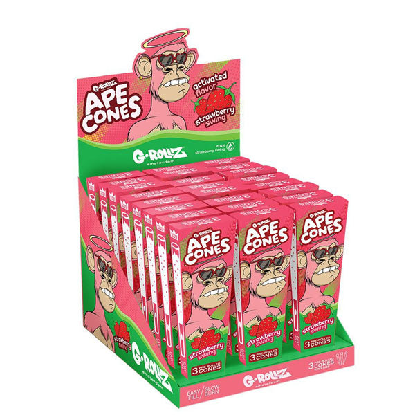 Cones G-Rollz K.S. 3 ud. x 24 Blisters Ape Cones Strawberry