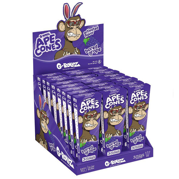 Cones G-Rollz K.S. 3 ud. x 24 Blisters Ape Grape