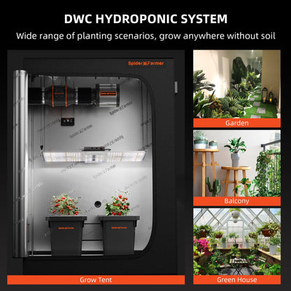 Kit Hidropónico Spider Farmer DWC 2 Piezas