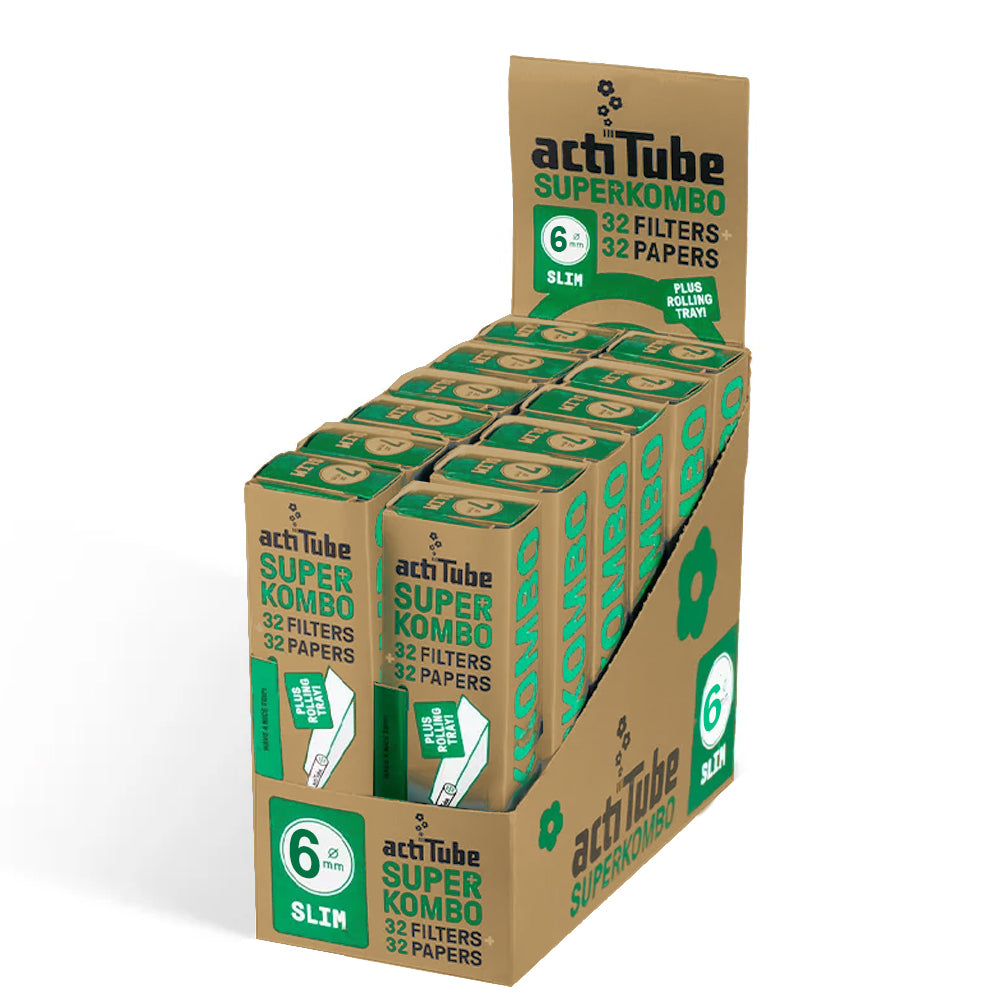 Filtros Acti Tube  Extra Slim 6 mm. & Tips Super Kombo 12 ud.