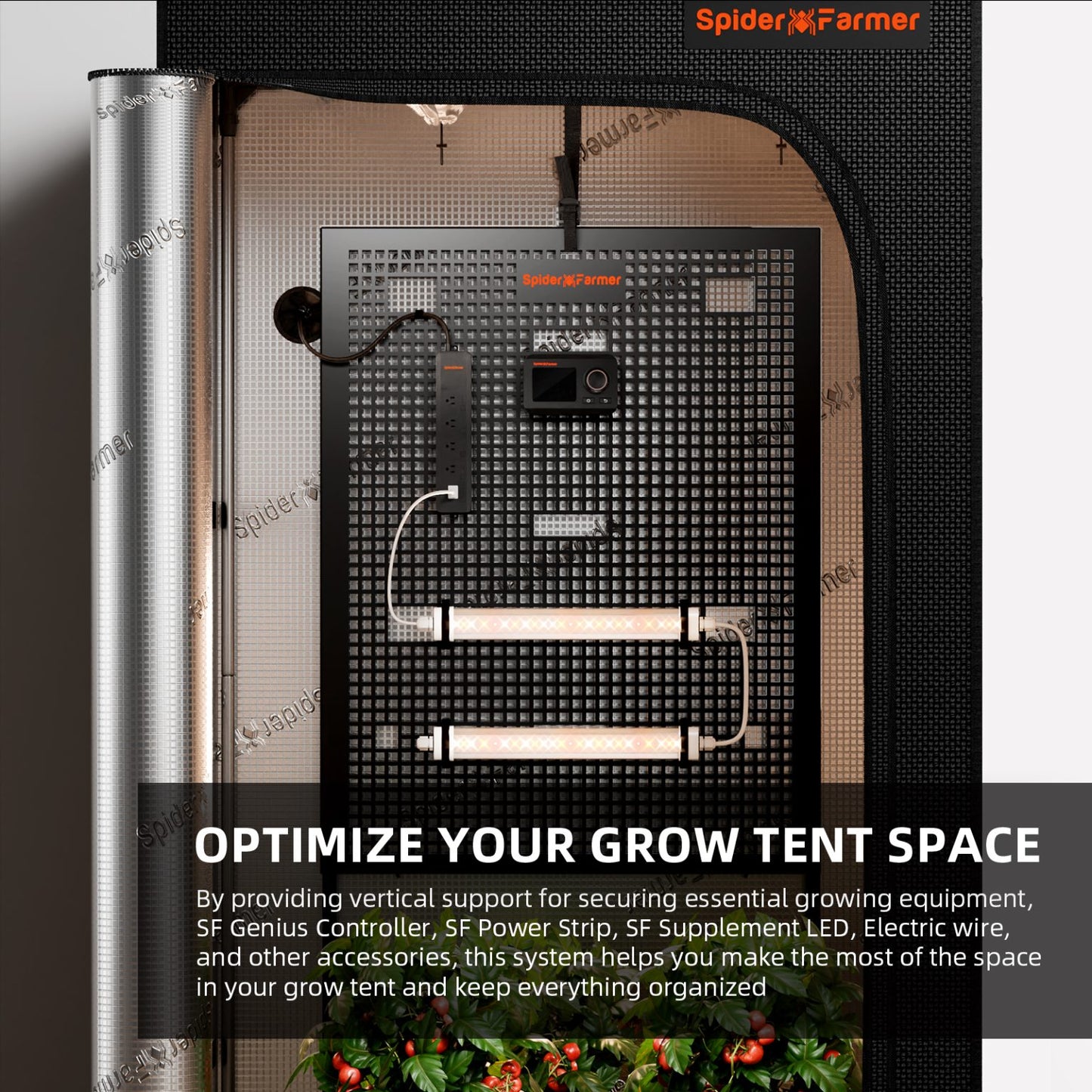 Panel Organizador Spider Farmer Genius Grow System Gear Board