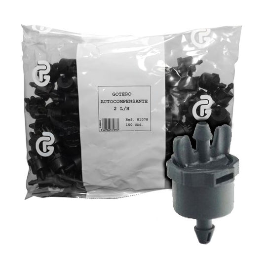 Dripper 2 L/h. Pressure-compensating Bag of 100 units.