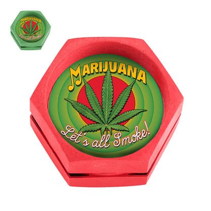 Grinder Canapa Biodegradabile Marijuana Melodies 68 mm. Colori Misti