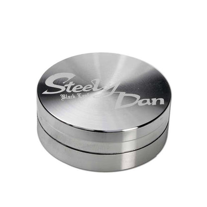Grinder Metallo Acciaio Inox. & Custodia in Pelle Steely Dan 40 mm.