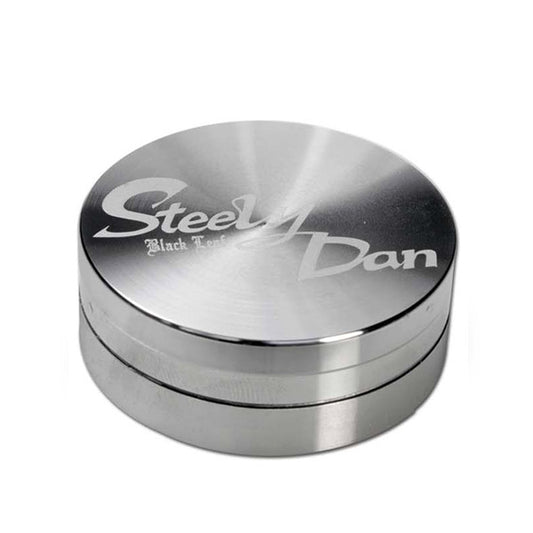 Grinder Metallo Acciaio Inox. & Custodia in Pelle Steely Dan 50 mm.