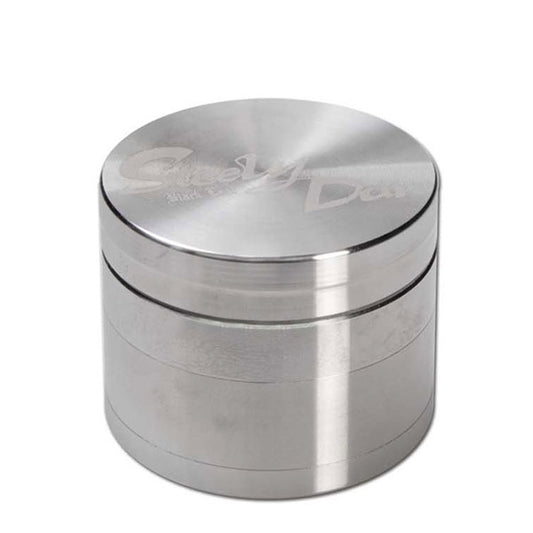 Grinder Polline in Acciaio Inox & Custodia in Pelle Steely Dan 40 mm.