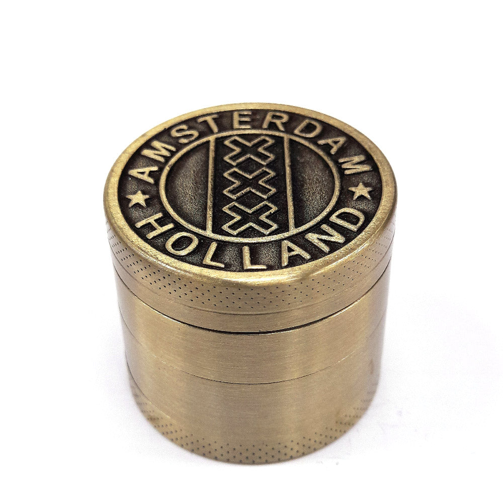 Grinder Polinator in Metallo Amsterdam XXX Gold 40 mm.