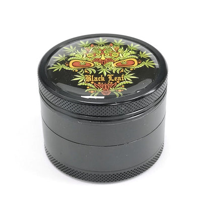 Metal Pollinator Grinder Black Leaf Skull Leaf 50 mm.