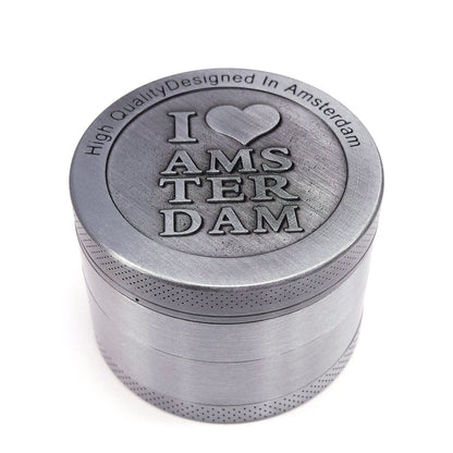 I Love Amsterdam 50mm Metal Pollinator Grinder.