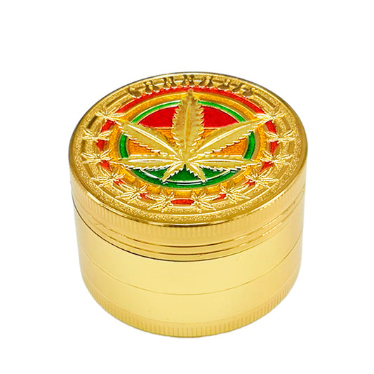 Grinder Polinizador Metal Rasta Gold 52 mm.