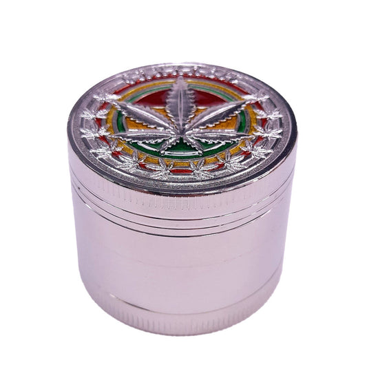 Grinder Polinizador Metal Rasta Silver 52 mm.